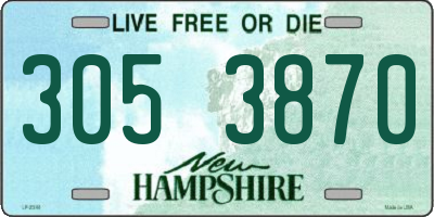 NH license plate 3053870