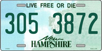 NH license plate 3053872