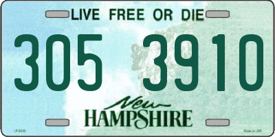 NH license plate 3053910