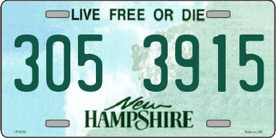 NH license plate 3053915