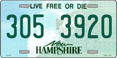 NH license plate 3053920