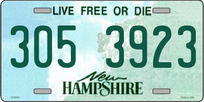 NH license plate 3053923