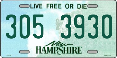 NH license plate 3053930