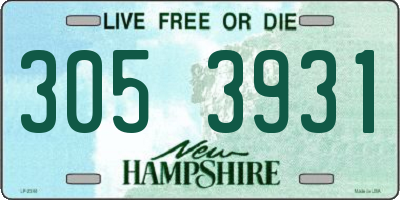 NH license plate 3053931