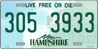 NH license plate 3053933