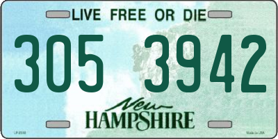 NH license plate 3053942