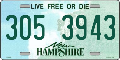 NH license plate 3053943