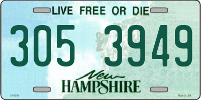 NH license plate 3053949