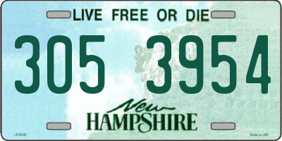 NH license plate 3053954