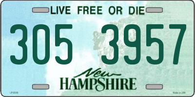 NH license plate 3053957