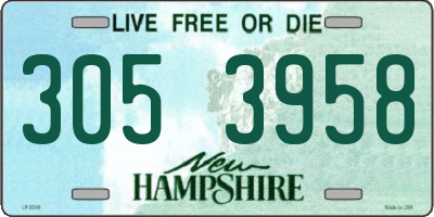 NH license plate 3053958