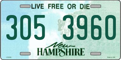 NH license plate 3053960