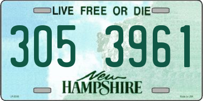 NH license plate 3053961