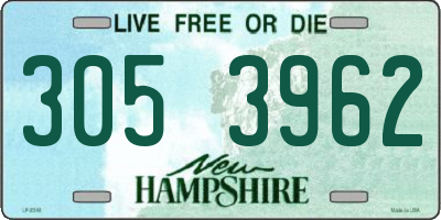 NH license plate 3053962