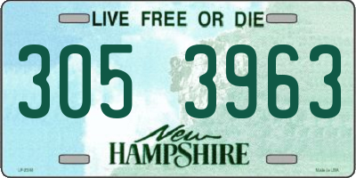 NH license plate 3053963