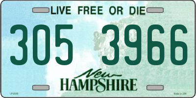 NH license plate 3053966