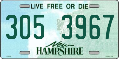 NH license plate 3053967