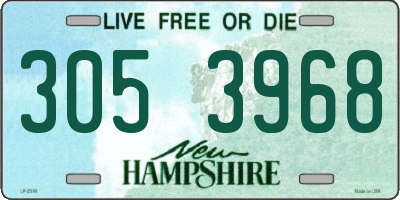 NH license plate 3053968