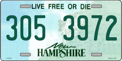 NH license plate 3053972