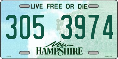 NH license plate 3053974