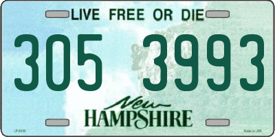 NH license plate 3053993