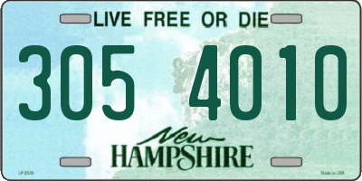 NH license plate 3054010