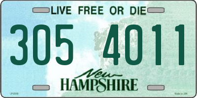 NH license plate 3054011