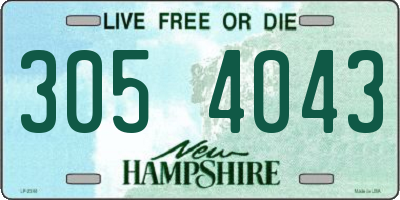 NH license plate 3054043