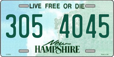 NH license plate 3054045