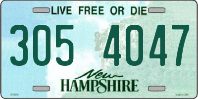 NH license plate 3054047