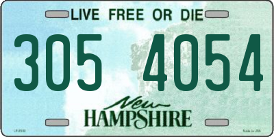NH license plate 3054054