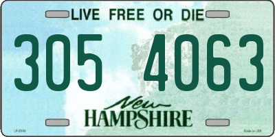 NH license plate 3054063