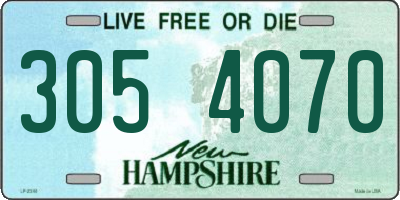 NH license plate 3054070