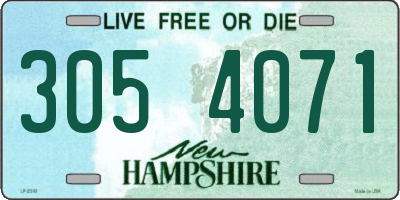 NH license plate 3054071