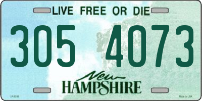 NH license plate 3054073