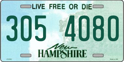 NH license plate 3054080