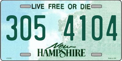NH license plate 3054104
