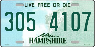 NH license plate 3054107