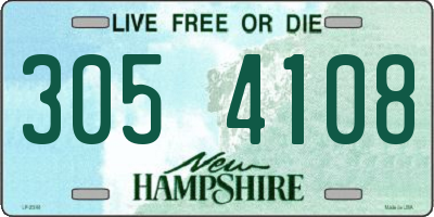 NH license plate 3054108