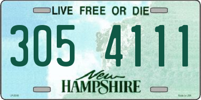 NH license plate 3054111