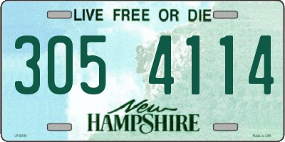 NH license plate 3054114