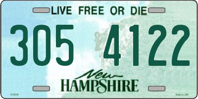 NH license plate 3054122
