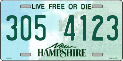 NH license plate 3054123