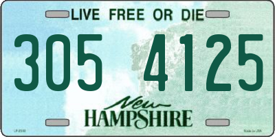 NH license plate 3054125