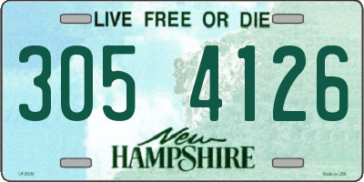 NH license plate 3054126