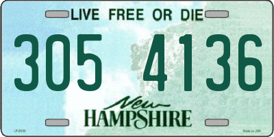 NH license plate 3054136