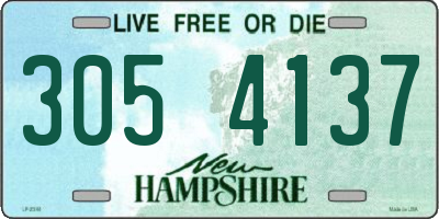 NH license plate 3054137