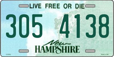 NH license plate 3054138