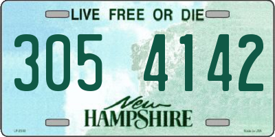 NH license plate 3054142