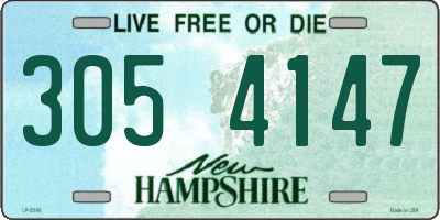 NH license plate 3054147